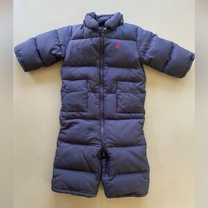 Polo Ralph Lauren Navy Down Puffer Snowsuit 12 months